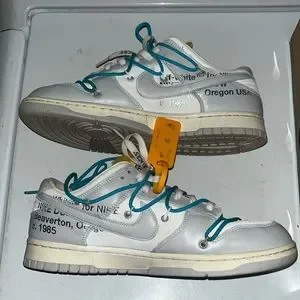 Nike Off-White Dunk Low Lot 2 Grey Blue (DM1602-115) Size 10 Nike Men main image 4